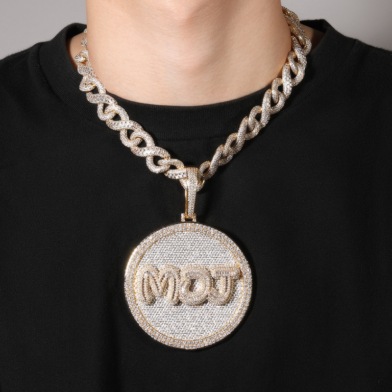 Moissanite Hip Hop Design Letter Custom Pendant