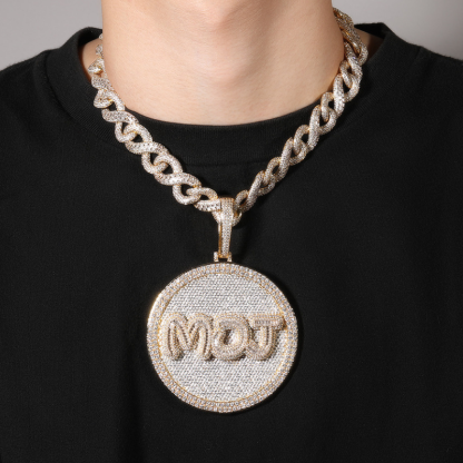 Moissanite Hip Hop Design Letter Custom Pendant