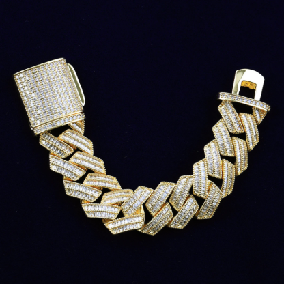 25mm Moissanite Hip Hop Large Cuban Bracelet