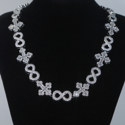 Moissanite Cross Unlimited Cuban Chain