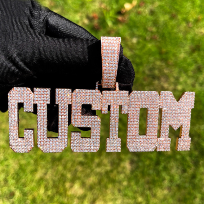 Moissanite Hip Hop Monogram Pendant