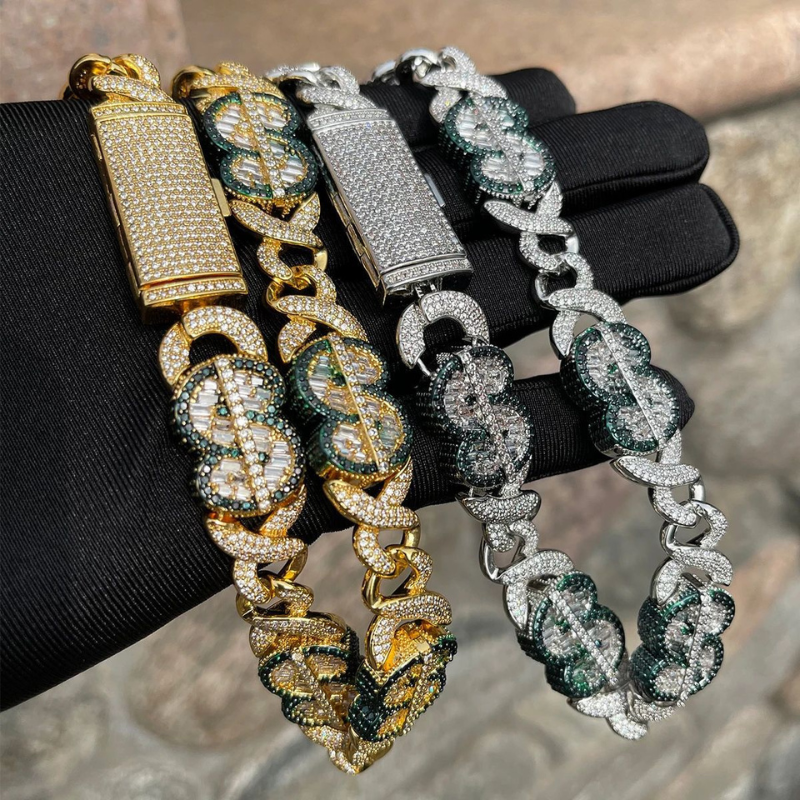 Moissanite Hip Hop Dollar Unlimited Cuban Chain