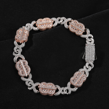 11mm Moissanite Dollar Sign Infinity Cuban Chain