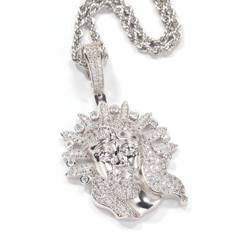 Moissanite Radiant Light Jesus Pendant