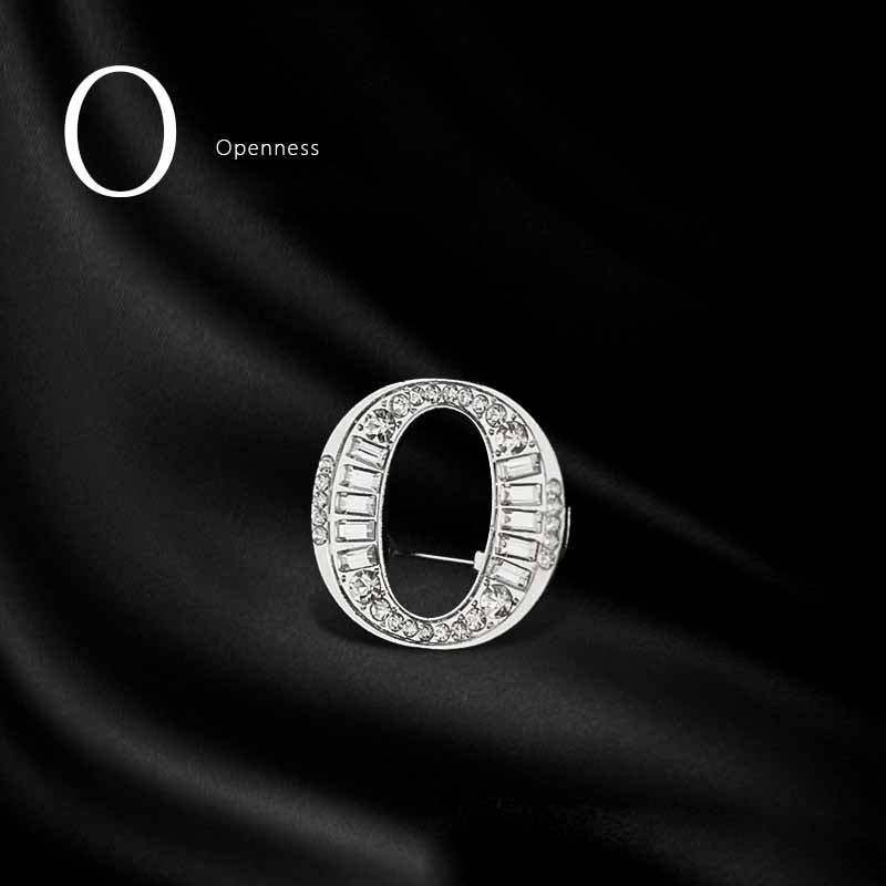 Moissanite Hip Hop Letter Brooch