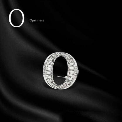 Moissanite Hip Hop Letter Brooch