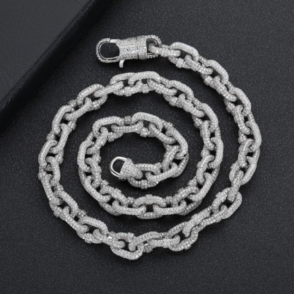10mm Moissanite Hip Hop O-shaped Chain