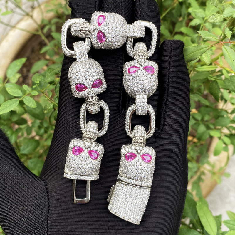 Moissanite Hip Hop Skull Bracelet