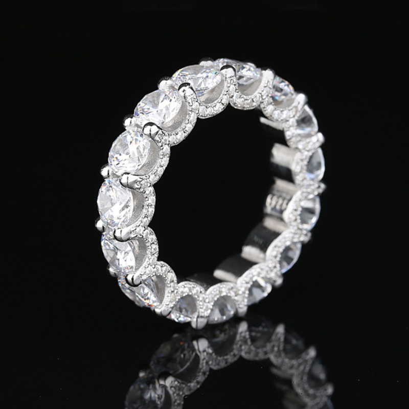 5mm Bling Frost Ice Out Diamond Ring