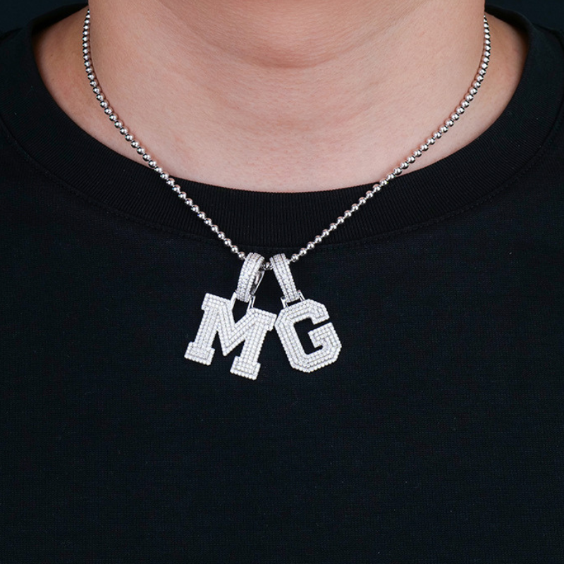 Moissanite Classic Letter Pendant