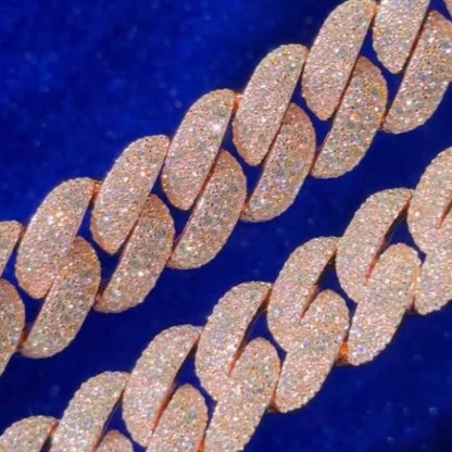 24mm Moissanite Sparkling Cuban Chain