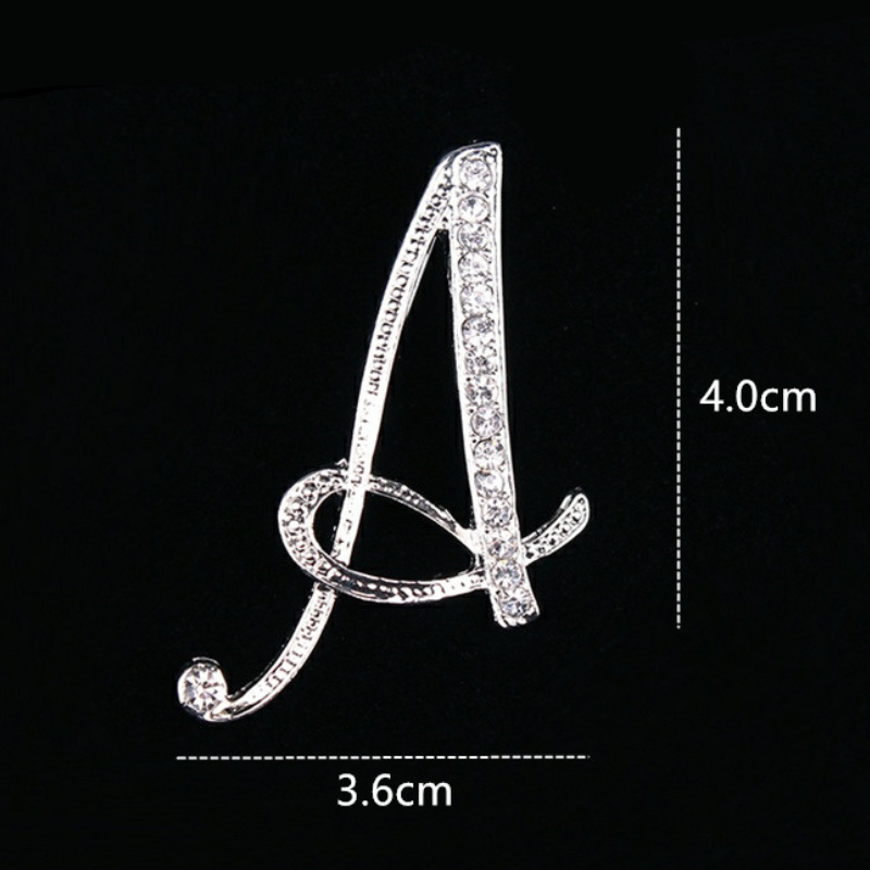 Moissanite Initial Letter Brooch – Sparkle with Style