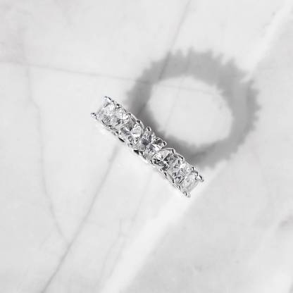 4mm Heart Cut Eternity Ring - 6IX ICE