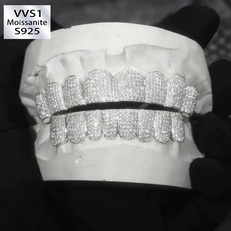 Moissanite Exaggerated Rap Prop Grillz