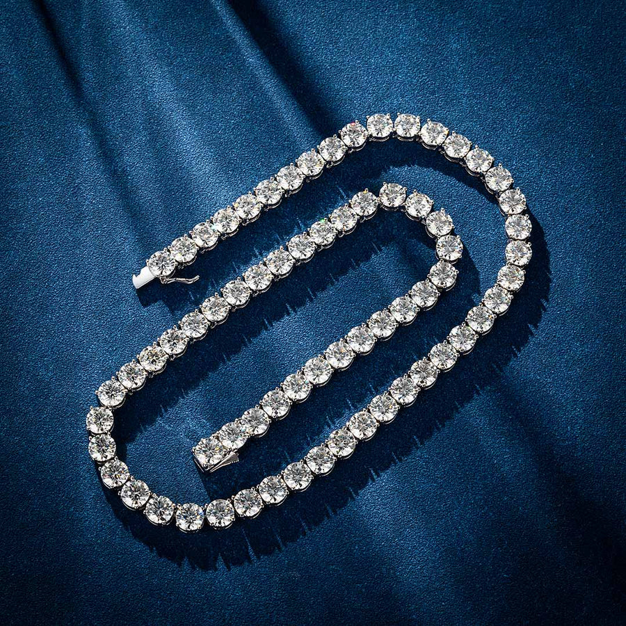 925 Sterling Silver Moissanite Tennis Chain