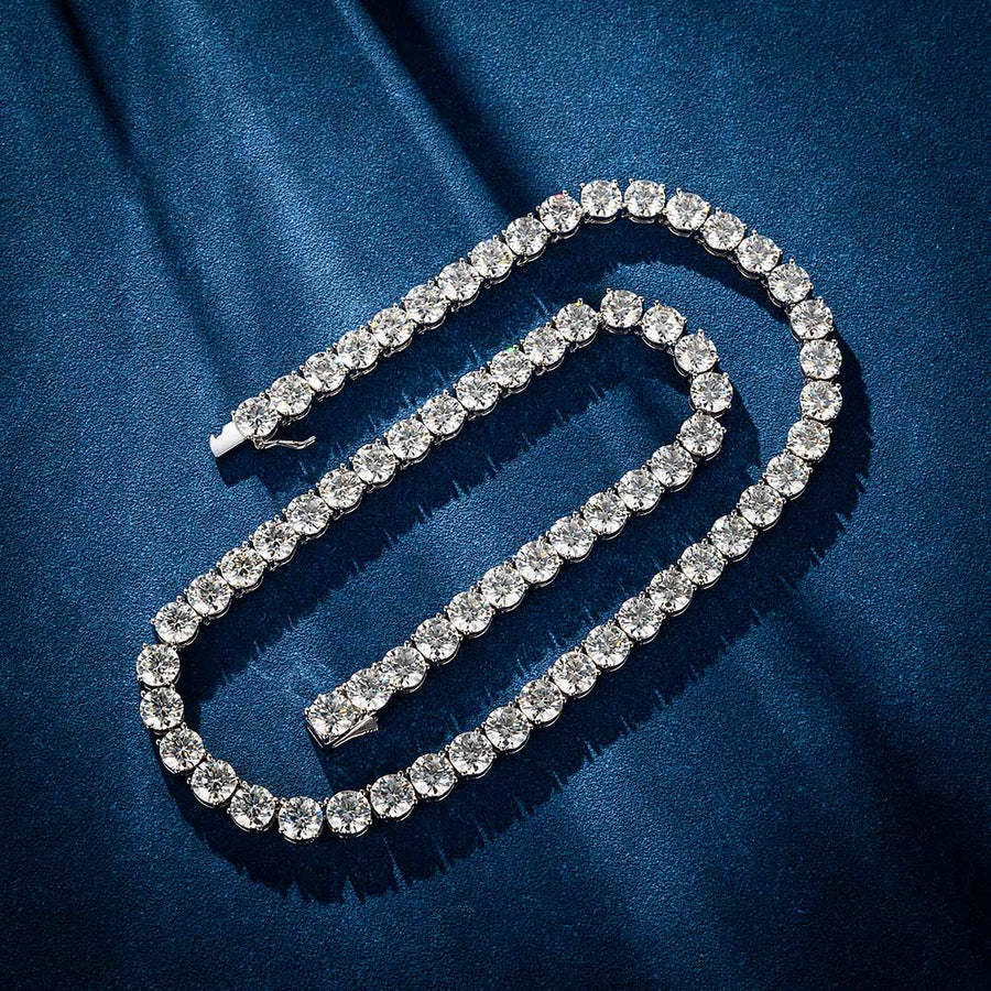 925 Sterling Silver Moissanite Tennis Chain