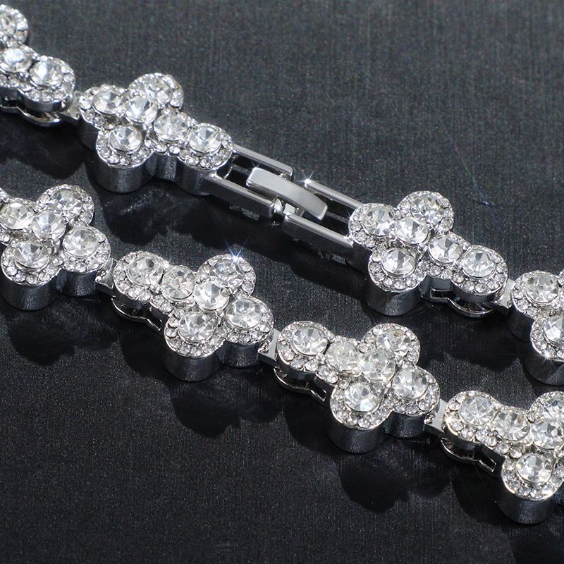 16mm Round Diamonds Cross Star Moissanite Chain