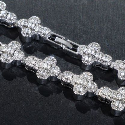 16mm Round Diamonds Cross Star Moissanite Chain