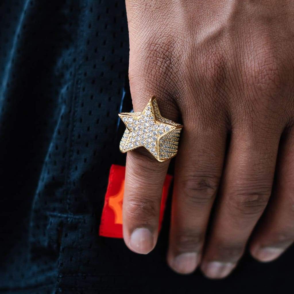 Diamond Star Ring 18k Gold - 6IX ICE