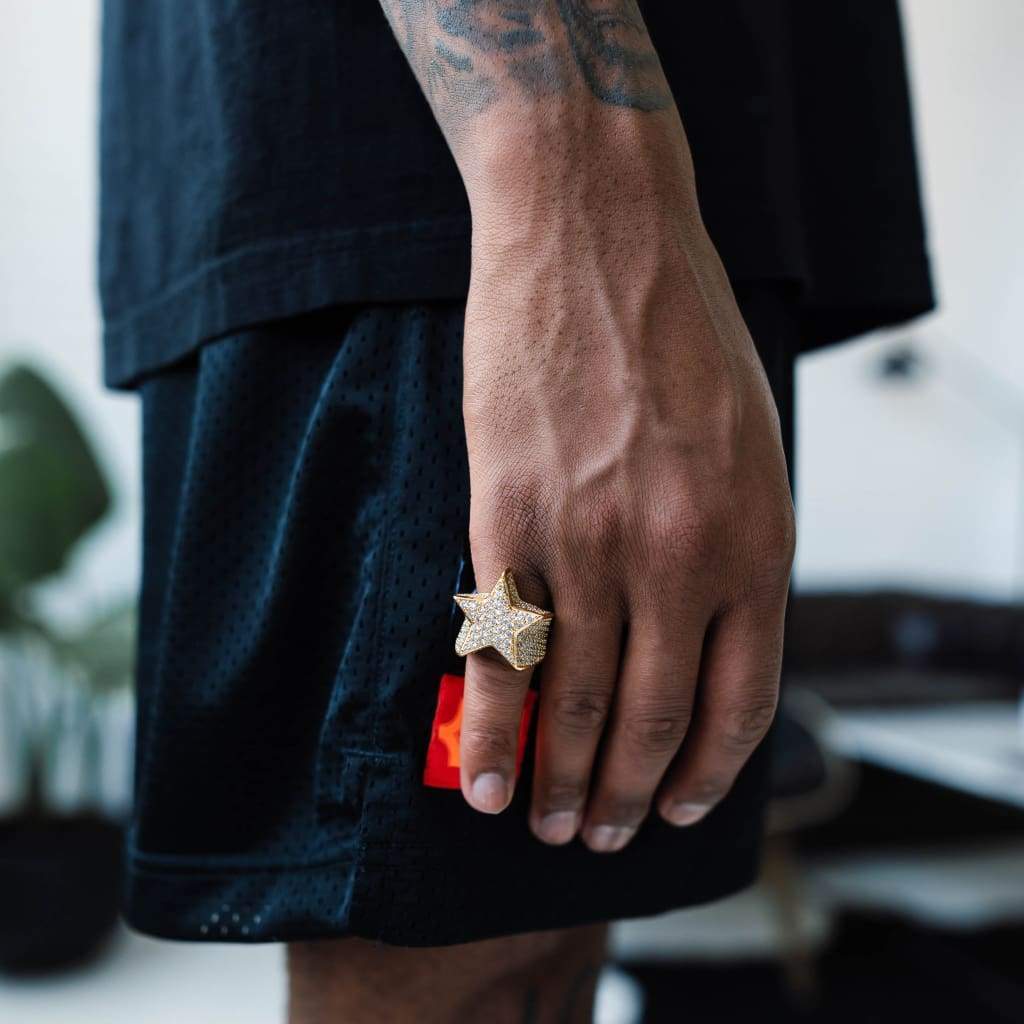 Diamond Star Ring 18k Gold - 6IX ICE