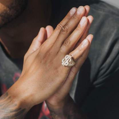 Dollar Sign Ring 18k Gold - 6IX ICE
