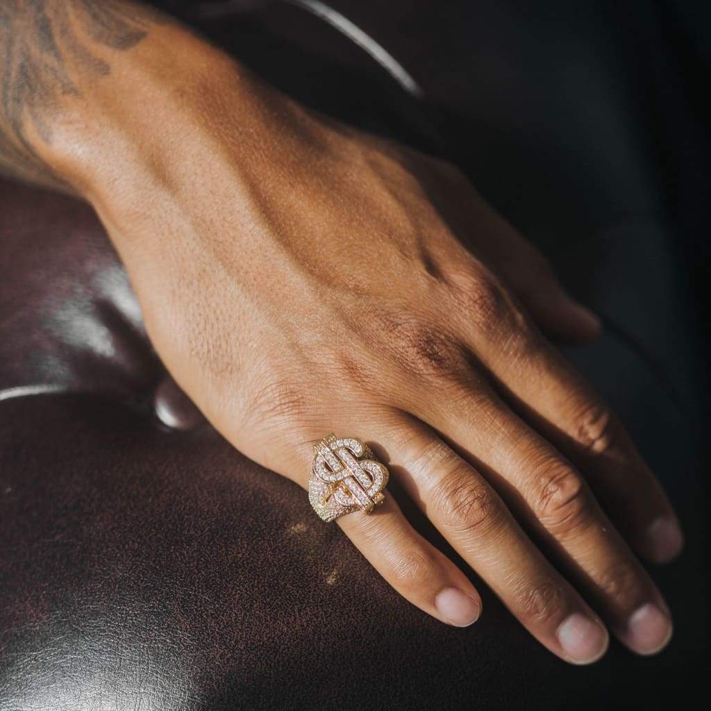 Dollar Sign Ring 18k Gold - 6IX ICE