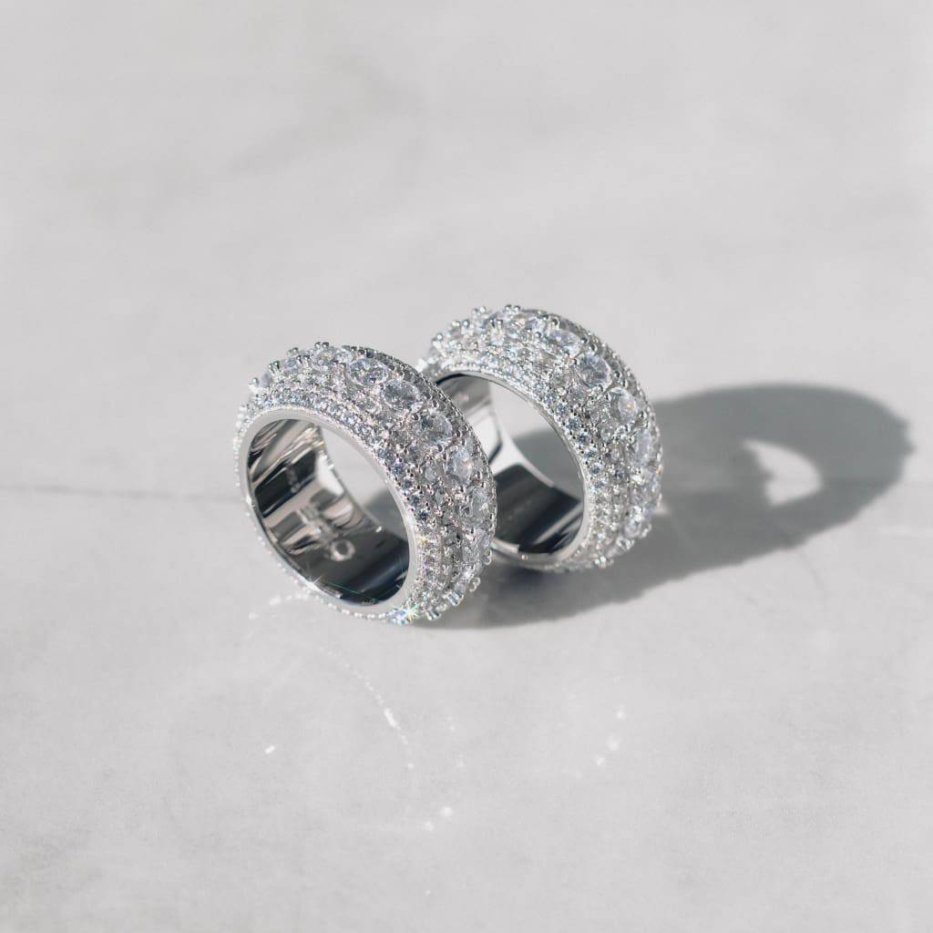 Layered Diamond Ring White Gold - 6IX ICE