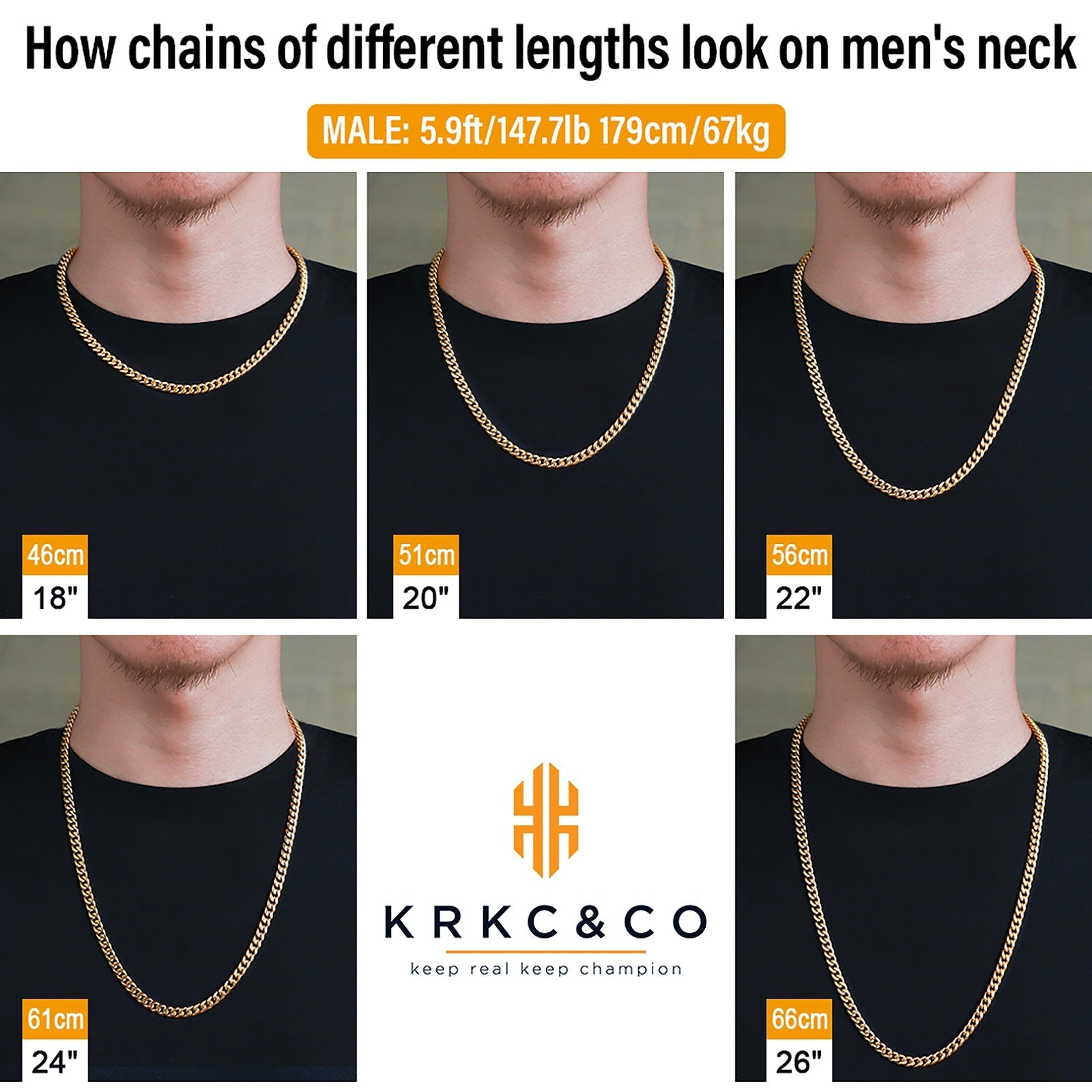 6mm Miami Cuban Link Chain in 18K Gold for Men's