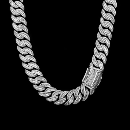 20mm T Square Ice Out Diamond Cuban Chain
