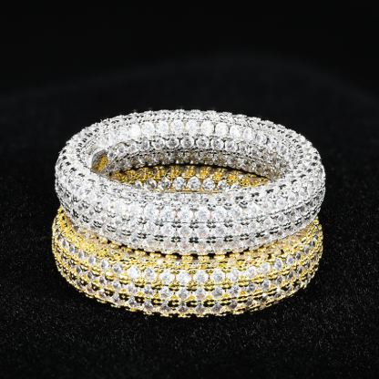 S925 Silver Moissanite Full Diamond Ring