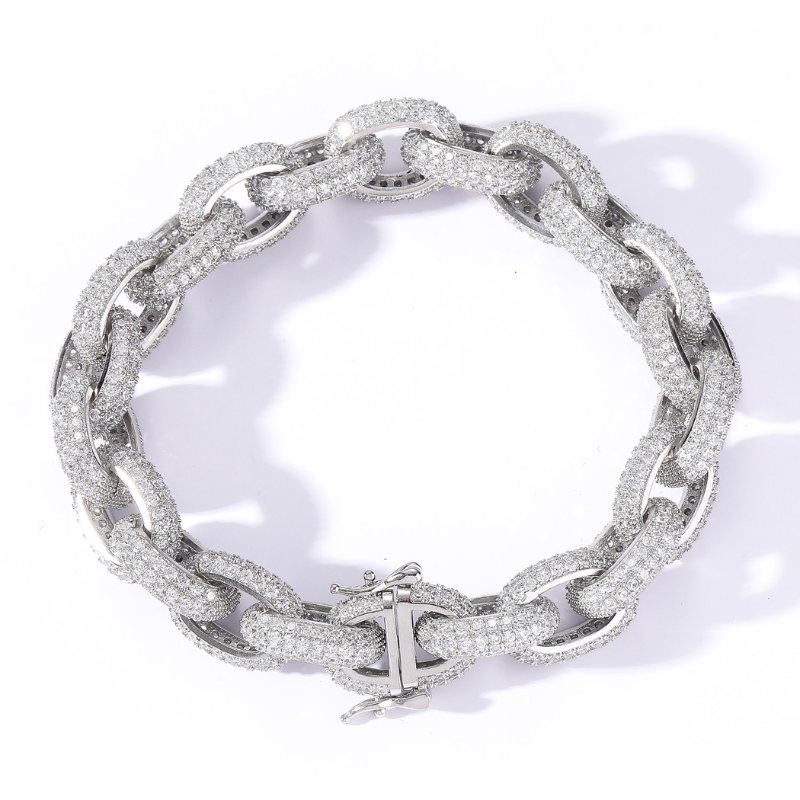 13mm Moissanite Circle Wrap O-Shaped Bracelet