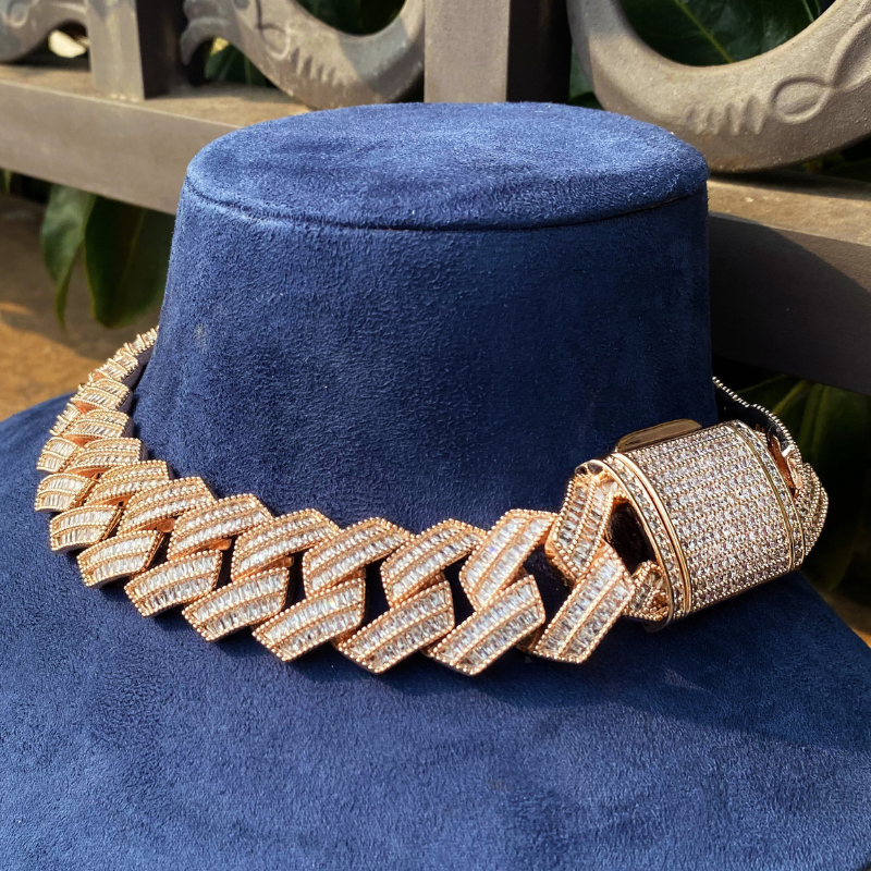 25mm Moissanite Hip Hop Big Cuban Chain