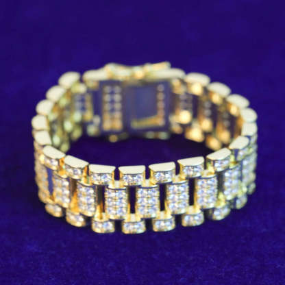 Moissanite Hip Hop Watch Bracelet