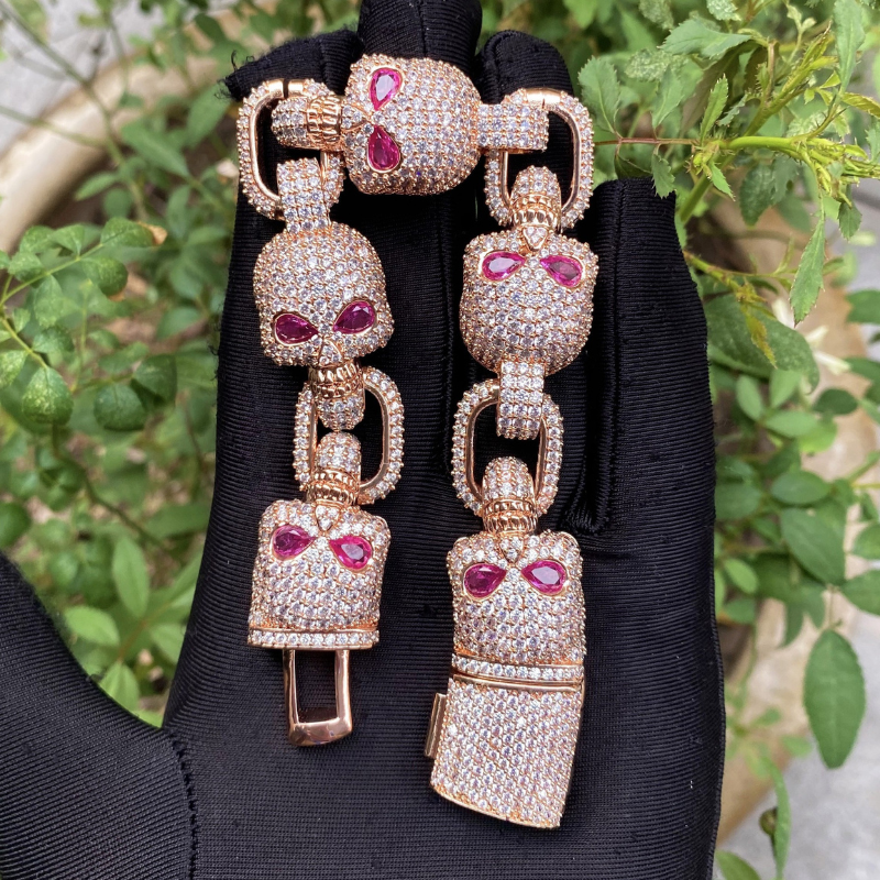 Moissanite Hip Hop Skull Bracelet