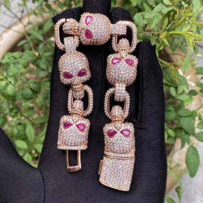 Moissanite Hip Hop Skull Bracelet