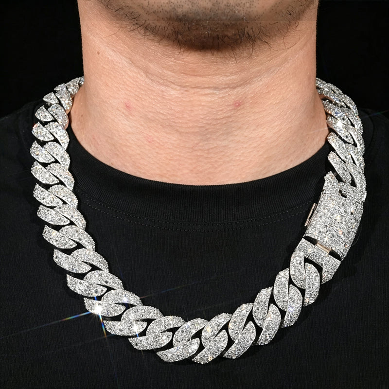 22mm Moissanite Hip-Hop Cuban Chain
