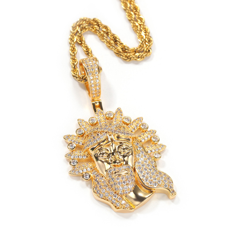 Moissanite Radiant Light Jesus Pendant