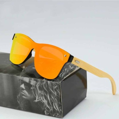 Classic Bamboo Temples Wayfarer Sunglasses