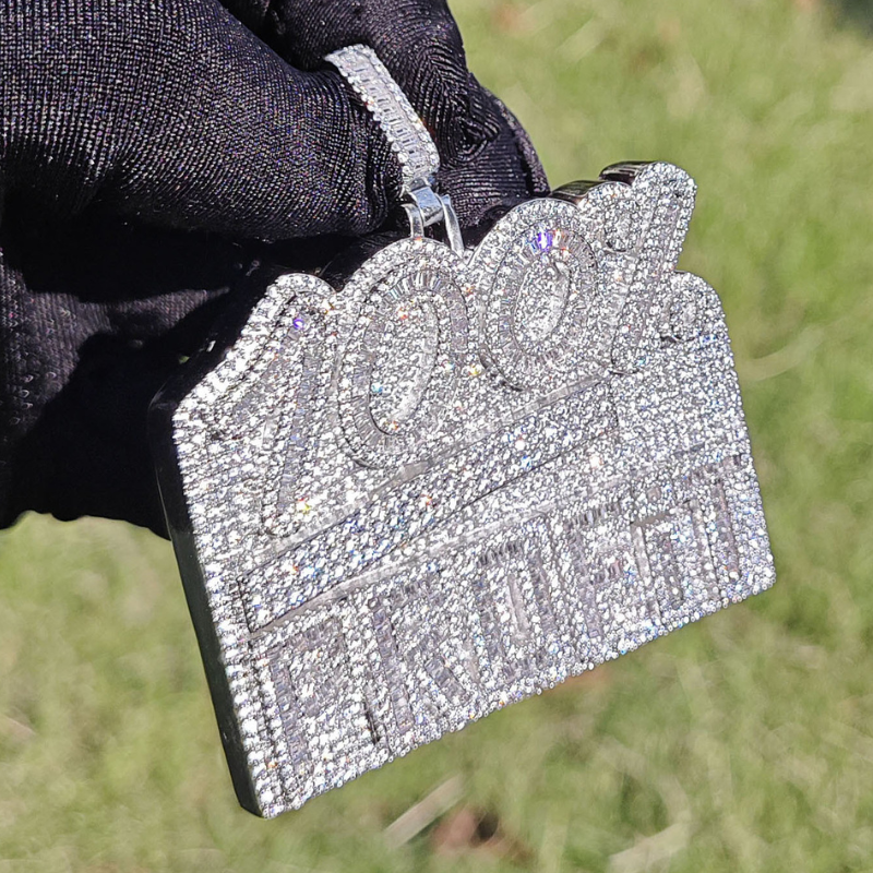 Moissanite Hip Hop 100% ”PROFIT“ Letter Pendant
