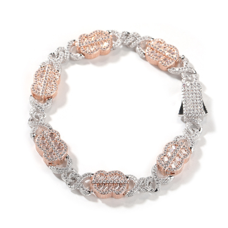 11mm Moissanite Dollar Sign Infinity Cuban Chain