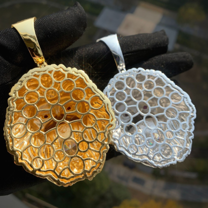 Moissanite Polished Lion Pendant