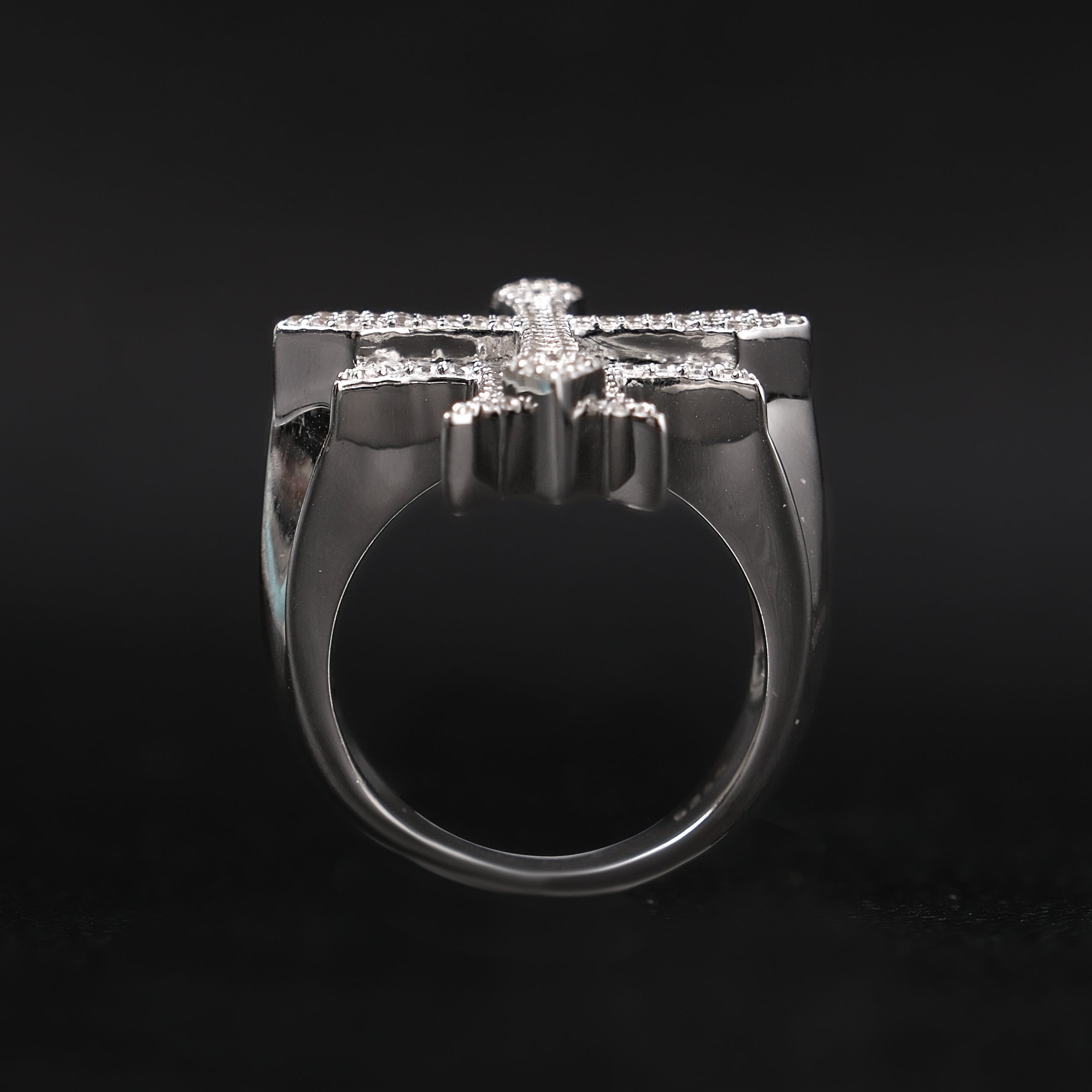 Moissanite Cross Ring