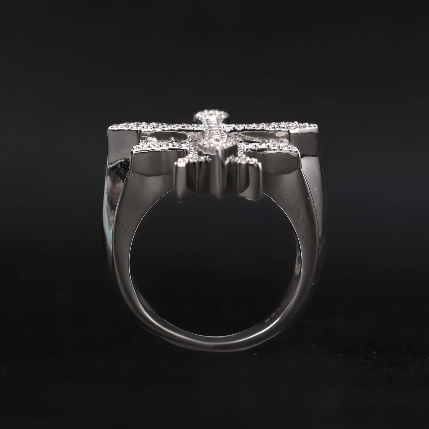 Moissanite Cross Ring