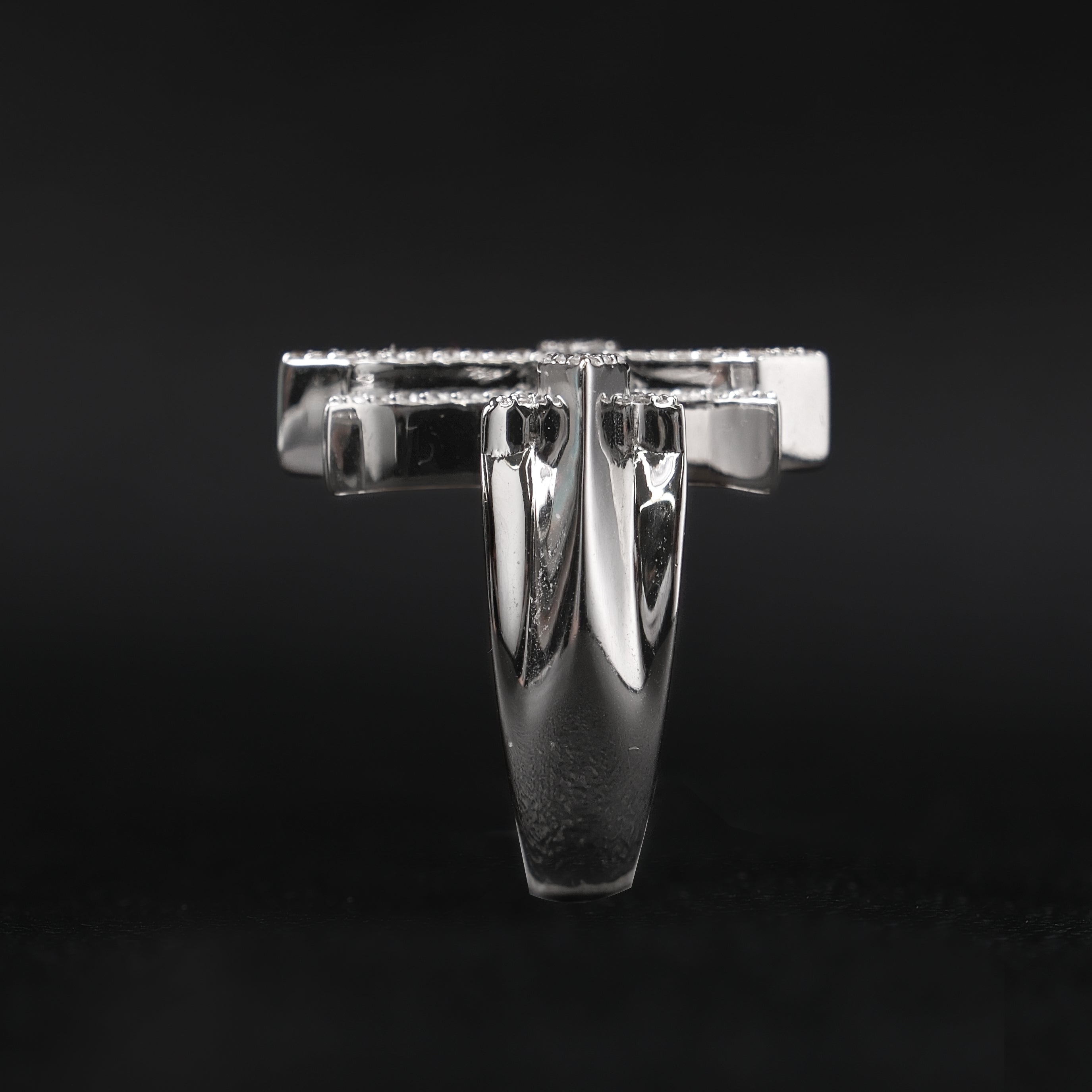 Moissanite Cross Ring