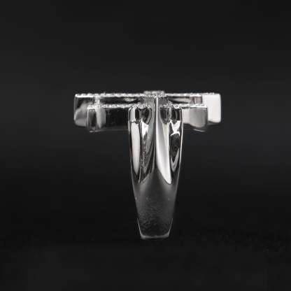 Moissanite Cross Ring