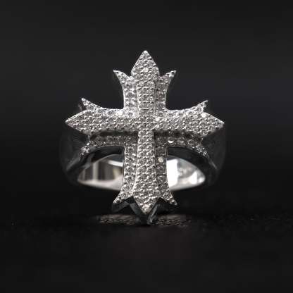 Moissanite Cross Ring