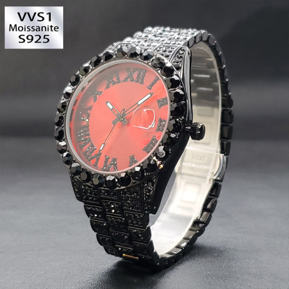 Square Moissanite Bold Roman Numeral Dial Watch