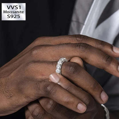 5mm Bling Frost Ice Out Diamond Ring