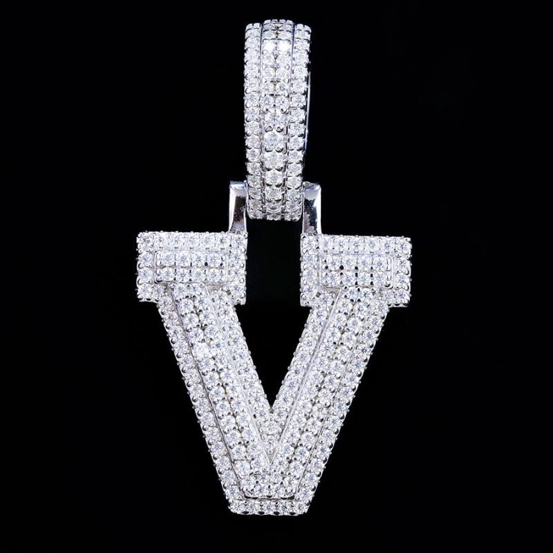 Moissanite Classic Letter Pendant