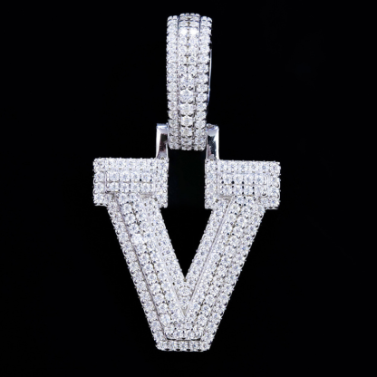 Moissanite Classic Letter Pendant
